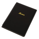 Olympia Faux Leather Menu Cover A4 Black