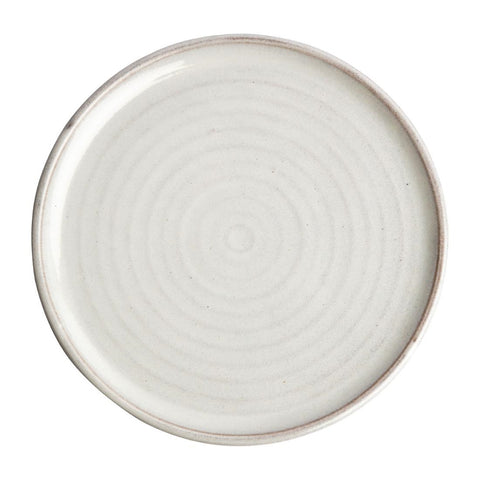 Olympia Canvas Small Rim Round Plate Murano White 265mm (Pack of 6)