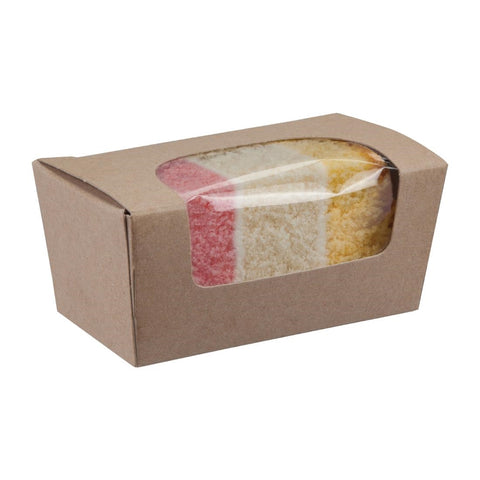 Colpac Compostable Kraft Small Cake Boxes With Window (Pack of 500)
