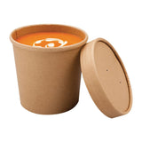 Colpac Recyclable Kraft Microwavable Soup Cups 350ml - 12oz (Pack of 500)