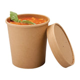 Colpac Recyclable Kraft Microwavable Soup Cups 450ml - 16oz (Pack of 500)