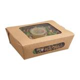 Colpac Recyclable Kraft Tuck-Top Salad Boxes With Window 825ml - 29oz (Pack of 250)