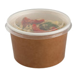 Colpac Recyclable Kraft Salad Pots With Lid Small 700ml - 24oz (Pack of 150)