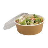Colpac Recyclable Kraft Salad Pots With Lid Large 1300ml - 45oz (Pack of 150)