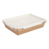Colpac Fuzione Recyclable Paperboard Food Trays With Lid 1000ml - 35oz