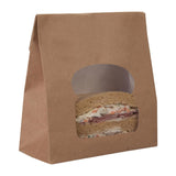 Colpac Recyclable Paper Sandwich Bags With Window Kraft (Pack of 250)