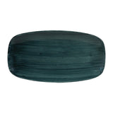 Churchill Stonecast Patina Oblong Chef Plates Rustic Teal 355 x 189mm (Pack of 6)