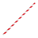 Fiesta Green Compostable Bendy Paper Straws Red Stripes (Pack of 250)