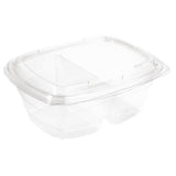 Faerch Fresco Two-Compartment Recyclable Deli Containers With Lid 900ml - 32oz