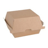 Fiesta Green Compostable Kraft Burger Boxes Small 105mm (Pack of 200)