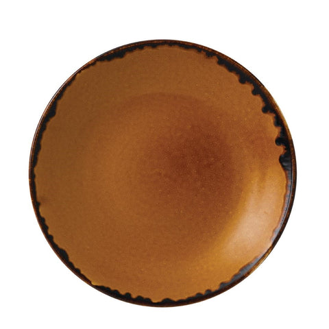 Dudson Harvest Deep Coupe Plates Brown 281mm (Pack of 12)
