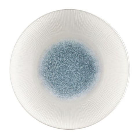Churchill Bamboo Centre Print Deep Coupe Plates Topaz Blue 255mm (Pack of 12)