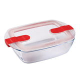 Pyrex Cook and Heat Rectangular Dish with Lid 1Ltr