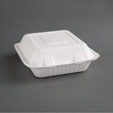 Fiesta Compostable Bagasse Hinged Food Containers 223mm (Pack of 200)