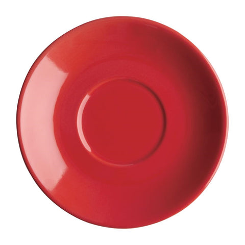 Olympia Cafe Flat White Saucers Red 135mm (Pack of 12)
