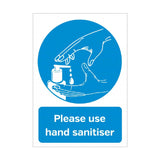 Please Use Hand Sanitiser Sign A5 Self-Adhesive
