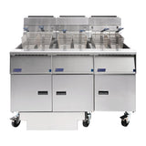 Pitco Triple Tank Natural Gas Solstice Fryer with Filter Drawer G14S/FD-FFF