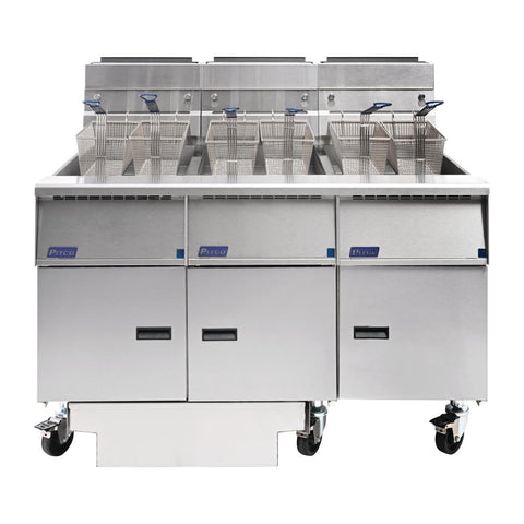 Pitco Triple Tank LPG Solstice Fryer with Filter Drawer G14S/FD-FFF