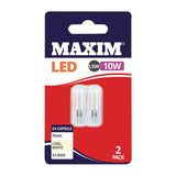 Maxim LED G4 Cool White Light Bulb 1.5/10w (Pack of 2)