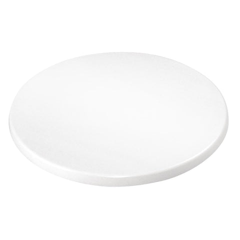 Bolero Pre-drilled Round Table Top White 600mm
