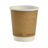 Vegware Compostable Disposable Hot Cups 230ml / 8oz Double Wall