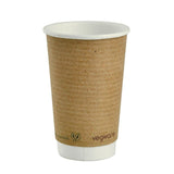Vegware Compostable Disposable Hot Cups  455ml / 16oz Double Wall