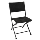 Bolero PE Wicker Folding Chair Set (Pack of 2)