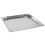 Vogue Stainless Steel Gastronorm 2/3 Pan 20mm