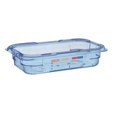 Araven ABS Food Storage Container Blue GN 1/4 65mm