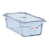 Araven ABS Food Storage Container Blue GN 1/3 100mm