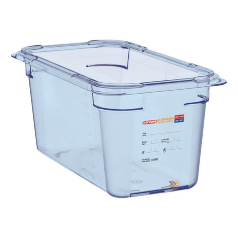 Araven ABS Food Storage Container Blue GN 1/3 150mm