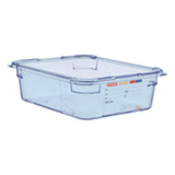 Araven ABS Food Storage Container Blue GN 1/2 100mm