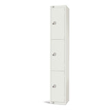 Elite Three Door Manual Combination Locker Locker White