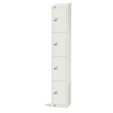 Elite Four Door Electronic Combination Locker with Sloping Top White