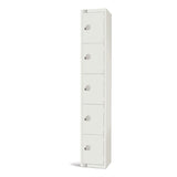 Elite Five Door Manual Combination Locker Locker White