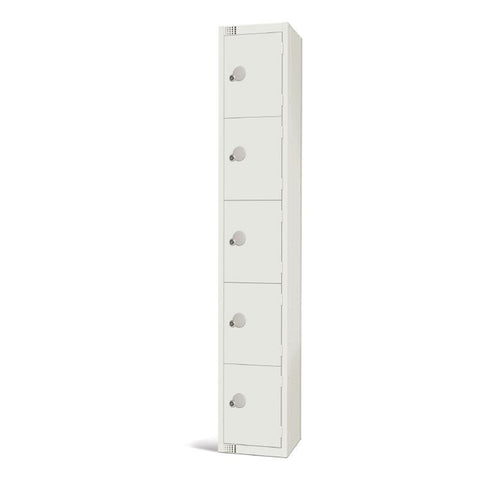Elite Five Door Manual Combination Locker Locker White