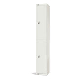 Elite Double Door Manual Combination Locker Locker White