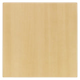 Werzalit Pre-drilled Square Table Top  Planked Beech 800mm