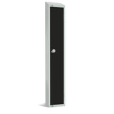 Elite Single Door Electronic Combination Locker with Sloping Top Black
