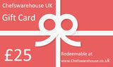 Chefswarehouse Gift Cards  £10, £25, £50 and £100