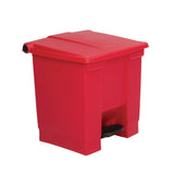 Rubbermaid Step On Pedal Bin Red 30.5Ltr
