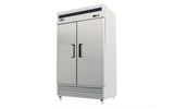 Atosa MBF8183GR Stainless Steel Top Mounted Twin Solid Door Freezer
