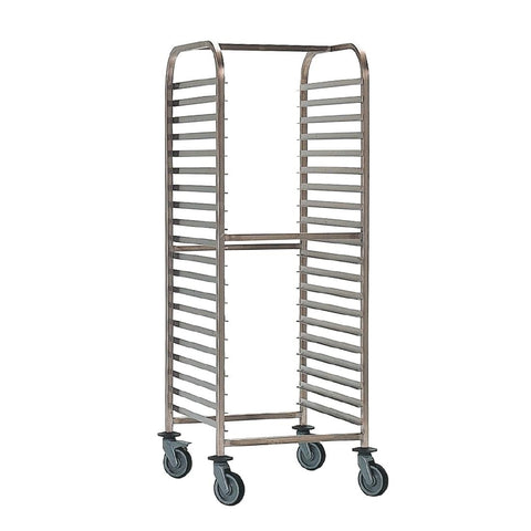 Bourgeat Double Gastronorm Racking Trolley 15 Shelves