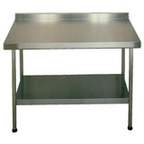 Franke Sissons Stainless Steel Wall Table with Upstand 1800x650mm