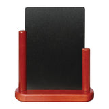 Securit Half Frame Table Top Blackboard 280mm x 200mm Mahogany