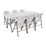 Special Offer Bolero 6ft Centre Folding Table with Six Folding Chairs