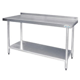 Vogue Stainless Steel Prep Table with Upstand 1800mm