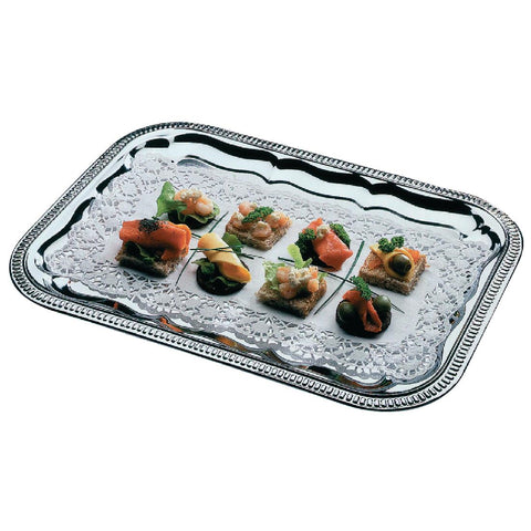 APS Semi-Disposable Party Tray 410 x 310mm Chrome