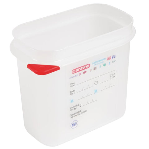 Araven Polypropylene 1/9 Gastronorm Food Storage Container 1.5Ltr