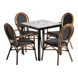 Time Dining Set Square Table 4 Armchairs ZA.7264PA